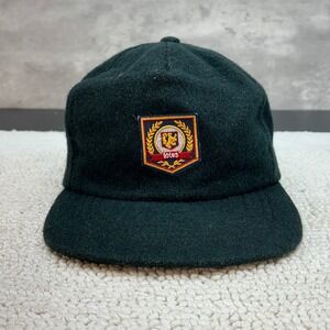 80s Vintage Totes Wool Strapback Hat OSFA Forest Green Dad Cap Embroidered